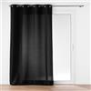 Douceur d'Intérieur, Tenda con occhielli (140 x 260 cm) Soline Nero, Poliestere Tinta unita