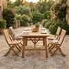 MIlani Home ORATOR - set tavolo in teak cm 160/240 x 90 x 77 h con 4 sedie Orator
