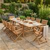 MIlani Home ORATOR - set tavolo in teak cm.220/300 x 100 x 77 h con 10 poltrone Orator