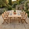 MIlani Home ORATOR - set tavolo in teak cm 160/240 x 90 x 77 h con 6 poltrone Orator