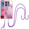 SNCLET Cover per Motorola Edge 50 Pro Custodia con Collana Regolabile Crossbody Cover con Lanyard Collana Antiurto TPU Edges Necklace Custodia per Motorola Edge 50 Pro Shockproof,Viola D'oro2