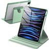 JETech Custodia Rotante per iPad Pro 12,9 Pollici (2022/2021/2020/2018) con Portapenne, Protezione con Rotazione a 360 Gradi Supporto Cover Chiaro Retro, Auto Svegliati/Sonno (Verde Matcha)