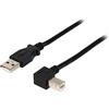 StarTech.com Cavo USB 2.0 A a B con angolare sinistro da 1 m M/M, CAvo stampante 1x USB A (M), 1x USB B (M) ad angolo sinistro (USBAB1ML)