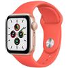 Apple Watch SE Alluminio 40 mm (2020) | WiFi + Cellular | Oro | Cinturino Sport Rosa Agrumi S/M