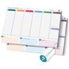Salgadi 2 x Planner Settimanale da Scrivania A4 - Planning da Tavolo Perpetuo con Design