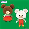 FuRyu The Bears' School Retro Girly Big Peluche Giocattolo Fluffy Set di 2 NU...