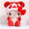 SANRIO PANDA HELLO KITTY peluche FuRyu originale rosso ver. Importazione Giap...