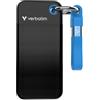 Verbatim Pocket SSD, 512 GB, USB Type-C, 3.2 Gen 2 (3.1 Gen 2), 10.000 MB/s, 10 Gbit/s, nero, blu