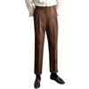 generic Pantaloni formali vintage da uomo casual business senza cintura richiesta a vita alta eleganti vestibilità classica gamba dritta pantaloni da completo chino leggeri, Nero , 52