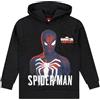 Marvel Felpa Spiderman Bambino | Felpa con Cappuccio Spider-Man | Maglione Ragazzo | Nero 6-7 Anni