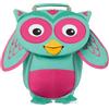 Affenzahn Amico Piccolo Zaino per l'asilo per bambini da 1 a 3 anni ergonomico riflettente linguetta con targhetta per il nome Gufo - Turchese