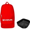 Etoile Zaino Sport Big B007 per Givova con Fondo Rigido Esterno Calcio Calcetto Relax Allenamento Fitness Palestra Football Borsoni Viaggio Zainetto Borsone Zaini Bags (Rosso, H 50 x L 32 x P 32 cm)