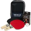 Sure Shot Matthew Syed - Set da ping pong MS-5 per principianti, con custodia protettiva Sure Shot e 6 palline da ping pong bianche a 3 stelle, 40+, racchette da ping pong ad alto controllo