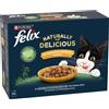 Felix Naturally Delicious 20 x 80 g Alimento umido per gatti - Selezione di Pollame in Gelatina