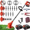 Tdyon Decespugliatore a Batteria,Tagliabordi a Batteria 850W con 2 Batterie da 4.0AH, 4 Tipi di Lame, Asta Pieghevole e Impugnatura Regolabile, Testa Orientabile a 90° Per Rifinire Facilmente Giardino