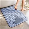 ZAHDMA Tappetino Doccia Antiscivolo 80x50cm,Tappeto Doccia Antiscivolo con Ventose e Fori di Drenaggio,Tappetino Antiscivolo Doccia Grande,Tappeto Antiscivolo Doccia per Doccia e Vasca,Bagno (Blu)