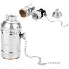Nikou Interruttore Portalampada Vintage e27 - Portalampada E27 con Catenella in Alluminio Silver