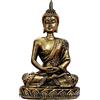 HYFAN Mini piccola statua di Buddha da meditazione armoniosa per yoga, statuetta da collezione, scultura Feng Shui, decorazione per casa, ufficio, mensola scrivania (bronzo 4)