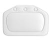 Nikou Cuscino per vasca da bagno, in morbida schiuma imbottita, con ventose antiscivolo, poggiatesta per vasca da bagno, collo e schienale, accessori da bagno (bianco)