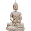 HYFAN Mini Piccola Statua di Buddha in Meditazione Armoniosa, Figurina Yoga Collezionabile, Scultura Feng Shui in Arte, Decorazione per Scaffale da Ufficio, Scrivania (Sabbia 4)