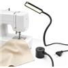 LetCart Lampada per Macchina da Cucire, Lampada 30 Lampadine LED 6000K 6W Luce Fredda con Base Magnetica, Collo di Cigno Flessibile 360° per Fresatura di Tornio Trapano (Nero)