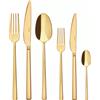 SAMBONET SET POSATE, ROCK PROMO ORO PVD, Set 36 pezzi