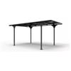 Habrita Tettoia auto singola habrita car 3050 altp t in alluminio e policarbonato antracite 500x288x232 cm