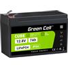 Green Cell Batteria Green Cell LFPGC12V7AH Cube 7Ah 12.8V Nero Verde [LFPGC12V7AH]