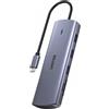 Unitek Hub Usb Unitek 9 in 1 con porte Usb-C Gigabit Ethernet HDMI VGA 3porte Usb-A 100W Grigio spaziale [D1113A]