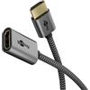 Goobay Cavo Adattatore HDMI Goobay flessibile ad altissima velocita'Â 1m Nero/Oro [79145]