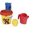 Smoby - Set secchio Iron Man - Include annaffiatoio, pala, stampo per sabbia, setaccio e rastrello - Materiale riciclato - Adatto a bambini dai 18 mesi in su - Prodotto in Francia