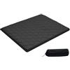 VEVOR Materasso Tatami Addensato da 2032 x 1524 x 63,5 mm, Tatami Regina Pieghevole, con Borsa Portaoggetti e Accessori di Montaggio, Materassino a 9 Strati per Meditazione Yoga, Nero