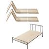 VEVOR Supporto per Materasso Matrimoniale, Doghe Pieghevoli da 10 mm con Attacco, Supporto per Doghe da Letto, Tavola da Letto Pieghevole, Pronto all'Uso, Confezione da 8, Legno Naturale