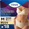 TENA Silhouette, Creme, Vita Alta, Taglia M, Assorbenza Plus, 18 Mutandine