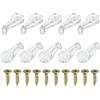 PATIKIL Clip di Fissaggio per Vetro, 20pz Clip per Vetro Armadio Clip Porta Specchio con Viti per Fissare Porte Vetro Armadi 4-5mm, Trasparente