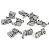 Generic NEW LON0167 Morsetti per piastre fermaporta fisse per morsettiera a vite su guida DIN da 10 pz(10 Stück 35mm DIN-Schienenschraube Feste Klemmleiste Endstopper-Plattenklemmen