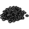 Générique New Lon0167 100 PCS 7mm Dia Double Sides Guarnizione passacavi in gomma nera Guarnizione per cavo (100 STÜCKE 7mm Dia Doppelseiten Gummidraht Ösen Dichtung Ring Kabelschutz Schwarz