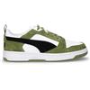PUMA Rebound V6 Low Sneaker In Pelle Ed Ecopelle Verde Oliva Bianco - Uomo - Verde Oliva Bianco