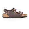 BIRKENSTOCK Milano Sandalo In Pelle Marrone Scuro - Uomo - Marrone Scuro