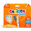 Carioca Pennarello 2 + - Penne (Extra Bold, Punta Rotonda Rotondo Multi, Italia, Scatola di Cartone)