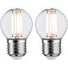 Paulmann 28640 Lampadina LED goccia 2 lampadine da 5 Watt chiaro lampadina a bulbo illuminazione 2700 K E27