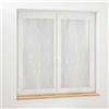 Douceur d'Intérieur, coppia di tende con passanti (2 x 60 x 90 cm) Galactee, bianco, tulle sabbiato ricamato