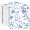 Talking Tables Table Kind 100 Tovaglioli di Carta Blu Morbidi | 2 Strati 33cm | Tovagliette Floreali Monouso Chinoiserie per Feste Compleanno Matrimoni Decoupage