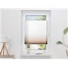 Khome Tenda Plissettata in Poliestere, Marrone, Larghezza 30 x Altezza 130 cm