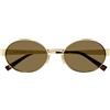 Saint Laurent Occhiali da Sole SL 692 004 Oro/Marrone Unisex 55/19/145