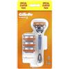 Gillette Rasoio Gillette Fusion5 con 3 testine di ricambio