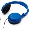 VIVanco™Cuffie over-ear per DJ di alta qualità, blu, suono eccellente e massimo comfort, jack da 3,5 mm, archetto imbottito e regolabile, cavo da 1,8 m