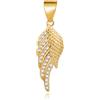 Beneto Ciondolo in argento con zirconia cubica Ala d'angelo AGH594-GOLD