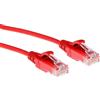 ACT Red 10 metri di cavo patch slimline per datacenter LSZH U/UTP CAT6, senza strappi, con connettori RJ45 (DC9510)