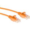 ACT Arancione 7 metri di cavo patch slimline per data center LSZH-U/UTP-Cat-6 con connettori RJ45, 7 m, Cat6, U/UTP (UTP), RJ-45, RJ-45, Arancione